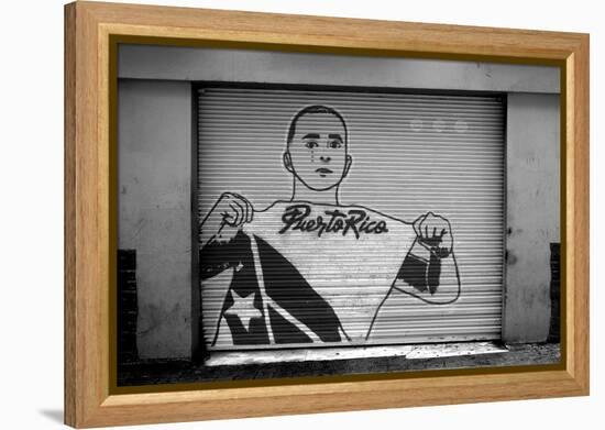 Graffiti in San Juan Puerto Rico B/W-null-Framed Stretched Canvas