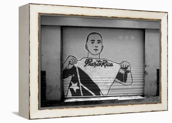 Graffiti in San Juan Puerto Rico B/W-null-Framed Stretched Canvas