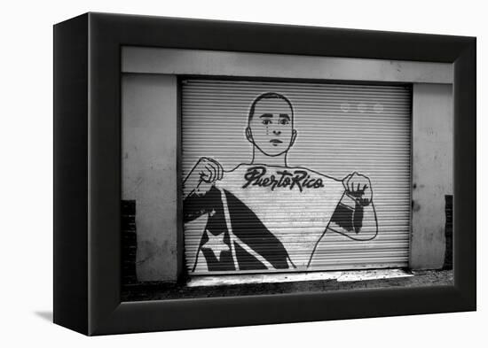 Graffiti in San Juan Puerto Rico B/W-null-Framed Stretched Canvas