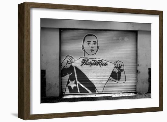 Graffiti in San Juan Puerto Rico B/W-null-Framed Photo