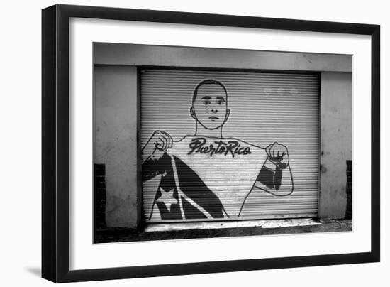 Graffiti in San Juan Puerto Rico B/W-null-Framed Photo