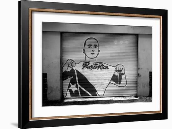 Graffiti in San Juan Puerto Rico B/W-null-Framed Photo