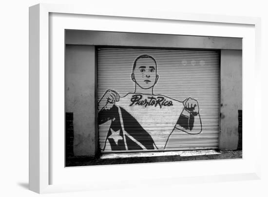 Graffiti in San Juan Puerto Rico B/W-null-Framed Photo