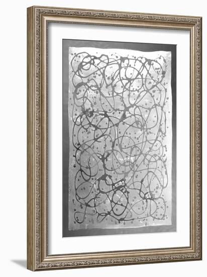 Graffiti in Silver  I-Vanna Lam-Framed Art Print