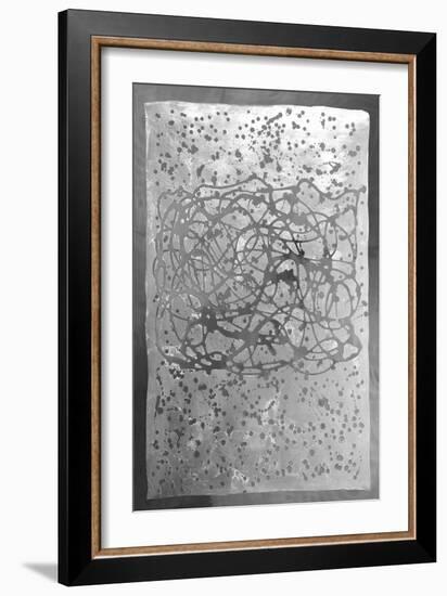 Graffiti in Silver  II-Vanna Lam-Framed Art Print