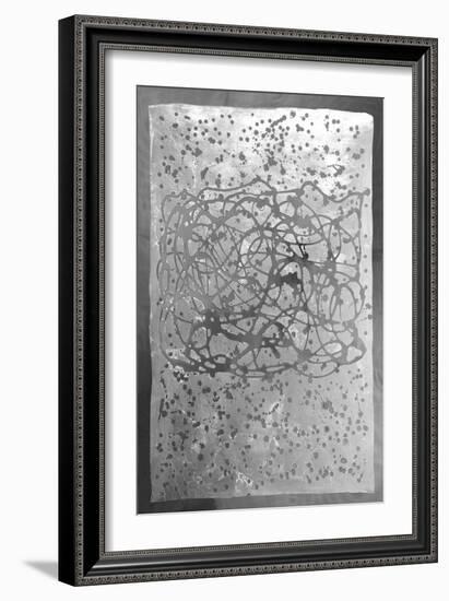 Graffiti in Silver  II-Vanna Lam-Framed Art Print