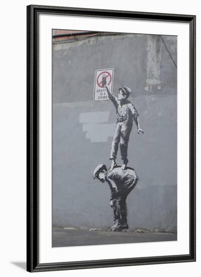 Graffiti Is a Crime-Banksy-Framed Giclee Print