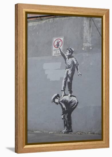 Graffiti Is a Crime-Banksy-Framed Premier Image Canvas