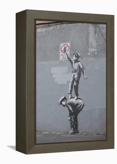 Graffiti Is a Crime-Banksy-Framed Premier Image Canvas