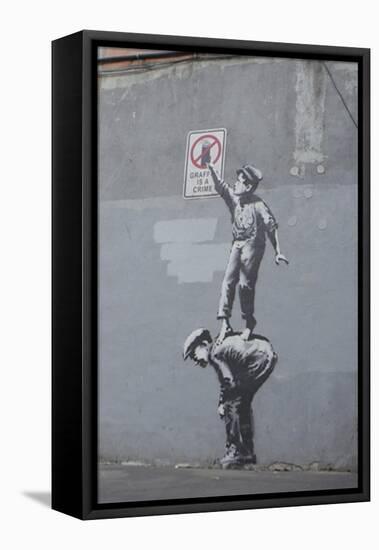 Graffiti Is a Crime-Banksy-Framed Premier Image Canvas