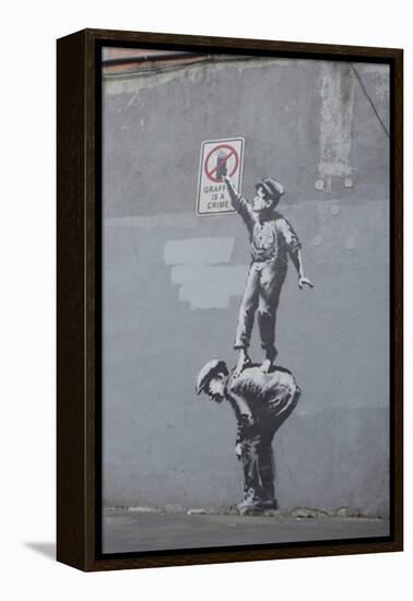 Graffiti Is a Crime-Banksy-Framed Premier Image Canvas