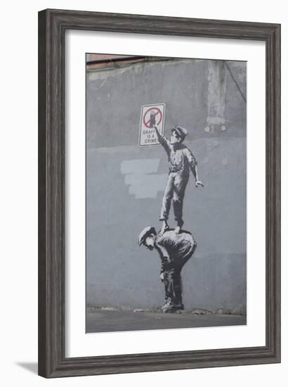 Graffiti Is a Crime-Banksy-Framed Giclee Print