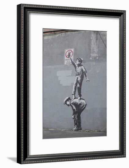 Graffiti Is a Crime-Banksy-Framed Giclee Print