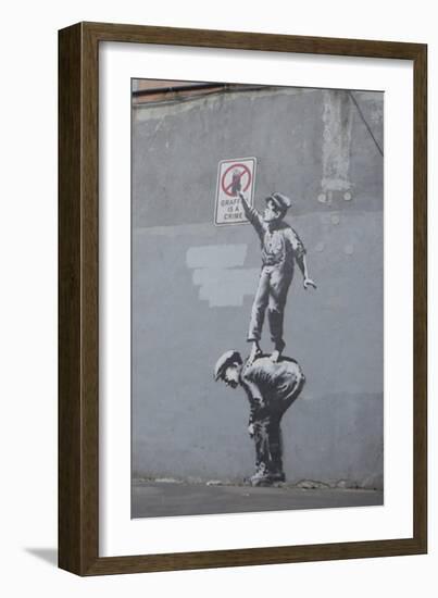 Graffiti Is a Crime-Banksy-Framed Giclee Print