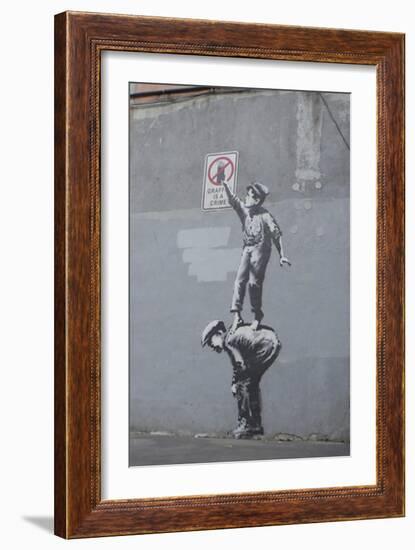 Graffiti Is a Crime-Banksy-Framed Giclee Print