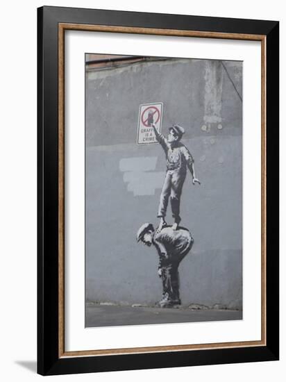 Graffiti Is a Crime-Banksy-Framed Giclee Print