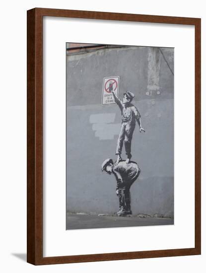 Graffiti Is a Crime-Banksy-Framed Giclee Print