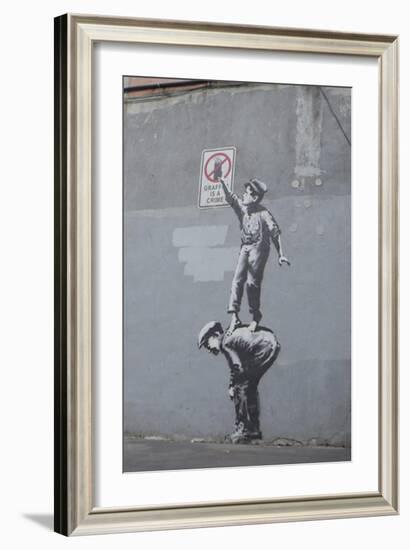 Graffiti Is a Crime-Banksy-Framed Giclee Print