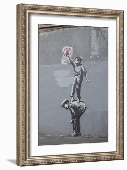 Graffiti Is a Crime-Banksy-Framed Premium Giclee Print