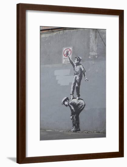 Graffiti Is a Crime-Banksy-Framed Premium Giclee Print