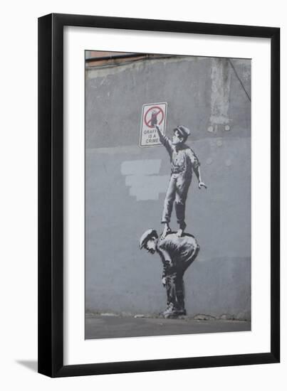 Graffiti Is a Crime-Banksy-Framed Premium Giclee Print