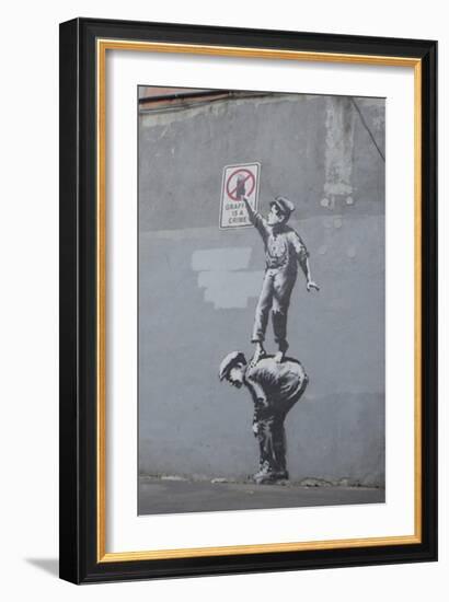 Graffiti Is a Crime-Banksy-Framed Premium Giclee Print