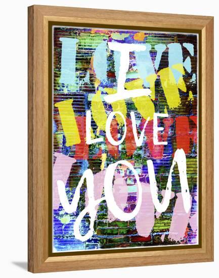 Graffiti Love II-null-Framed Stretched Canvas