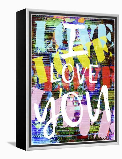 Graffiti Love II-null-Framed Stretched Canvas