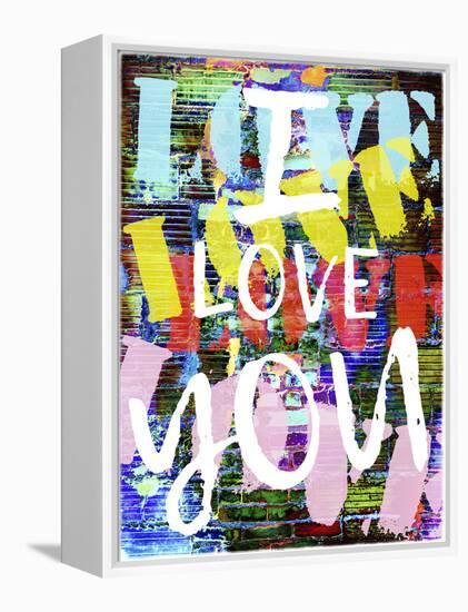 Graffiti Love II-null-Framed Stretched Canvas