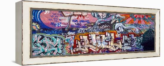 Graffiti on City Wall-null-Framed Premier Image Canvas