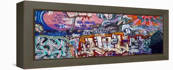Graffiti on City Wall-null-Framed Premier Image Canvas