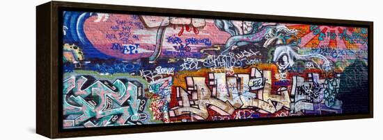 Graffiti on City Wall-null-Framed Premier Image Canvas