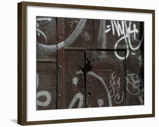 Graffiti on Gate, Spitalfields, London-Richard Bryant-Framed Photographic Print