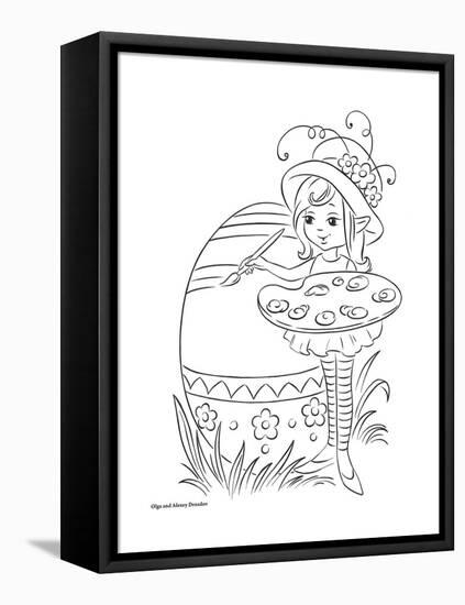 Graffiti on the eggs-Olga And Alexey Drozdov-Framed Premier Image Canvas