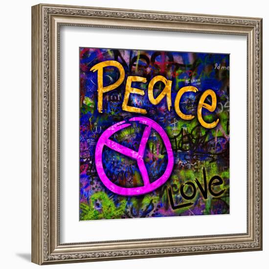 Graffiti Peace-Diane Stimson-Framed Art Print