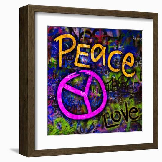 Graffiti Peace-Diane Stimson-Framed Art Print