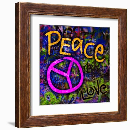 Graffiti Peace-Diane Stimson-Framed Art Print