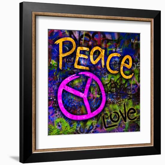 Graffiti Peace-Diane Stimson-Framed Art Print