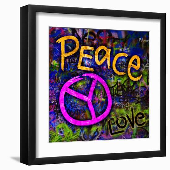 Graffiti Peace-Diane Stimson-Framed Art Print