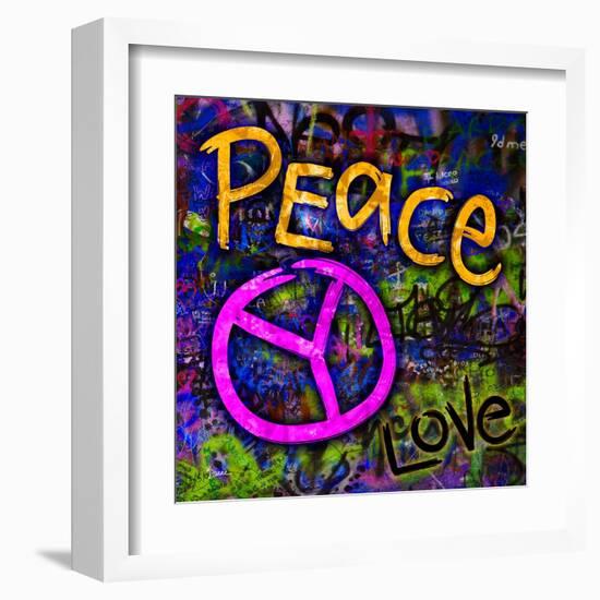 Graffiti Peace-Diane Stimson-Framed Art Print