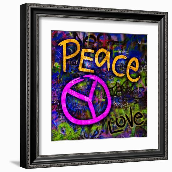 Graffiti Peace-Diane Stimson-Framed Art Print