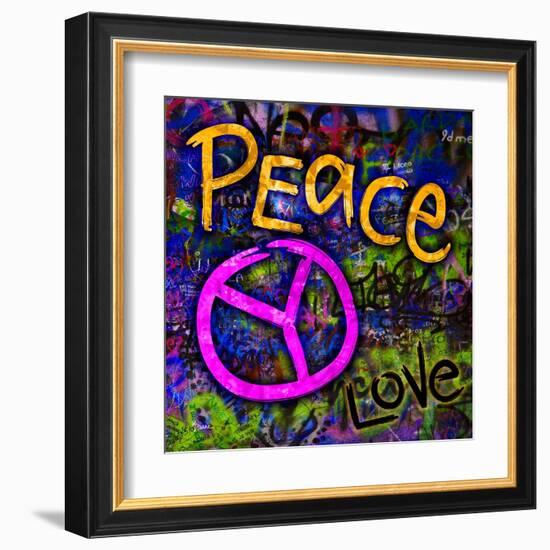 Graffiti Peace-Diane Stimson-Framed Art Print