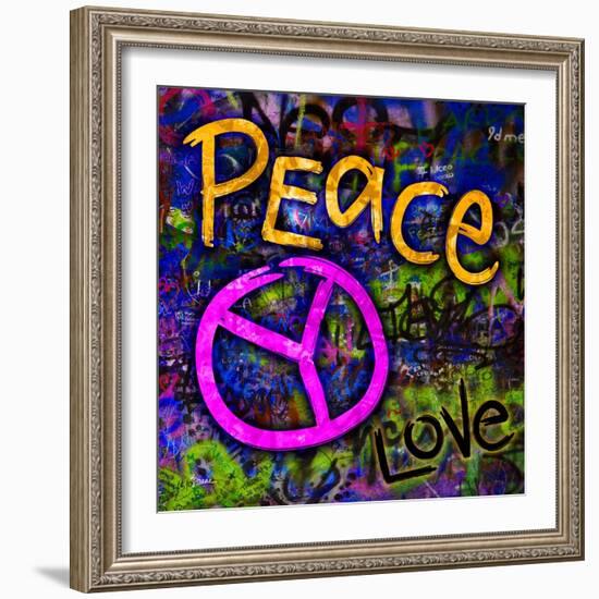 Graffiti Peace-Diane Stimson-Framed Art Print