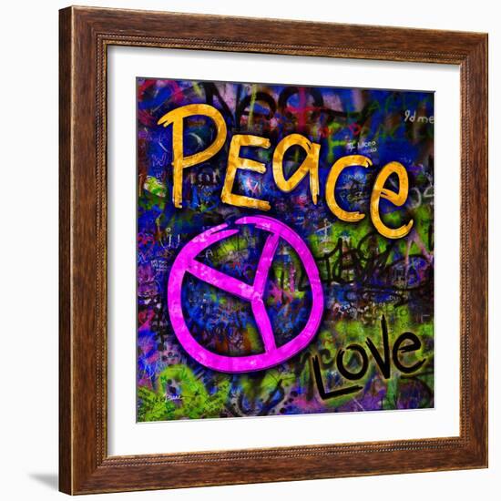 Graffiti Peace-Diane Stimson-Framed Art Print