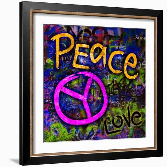 Graffiti Peace-Diane Stimson-Framed Art Print