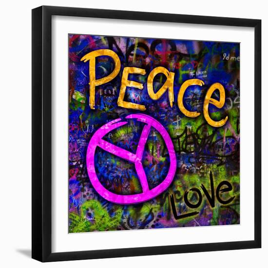 Graffiti Peace-Diane Stimson-Framed Art Print