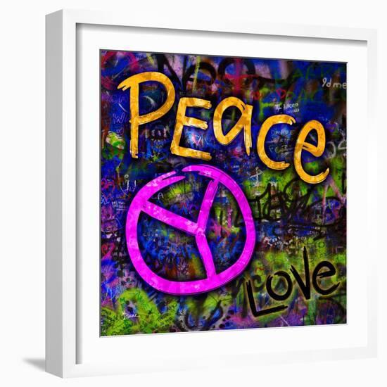 Graffiti Peace-Diane Stimson-Framed Art Print