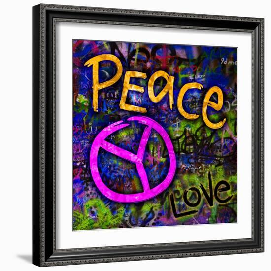 Graffiti Peace-Diane Stimson-Framed Art Print