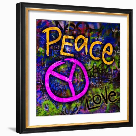 Graffiti Peace-Diane Stimson-Framed Art Print