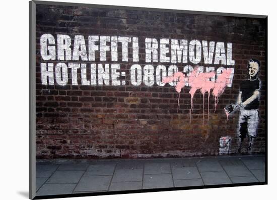 Graffiti Removal-Banksy-Mounted Giclee Print